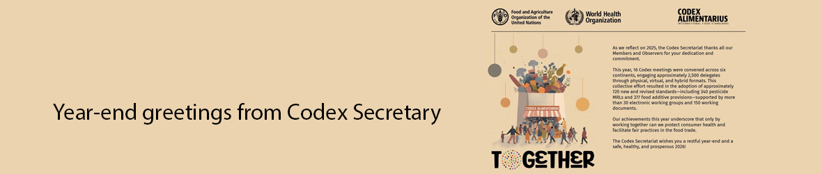  Year-end greetings from Codex Secretary 